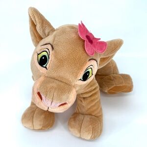 Lion King Nala Plush Tan Lion Toy with Pink Flower